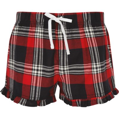 Short Tartán mujer tejido franela Red / Navy Check S