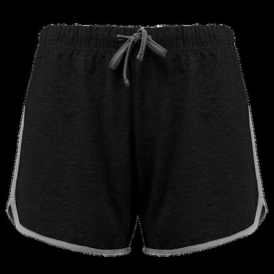 Shorts de deporte chica de algodón Black / Grey Heather L