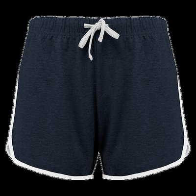 Shorts de deporte chica de algodón Navy / White L