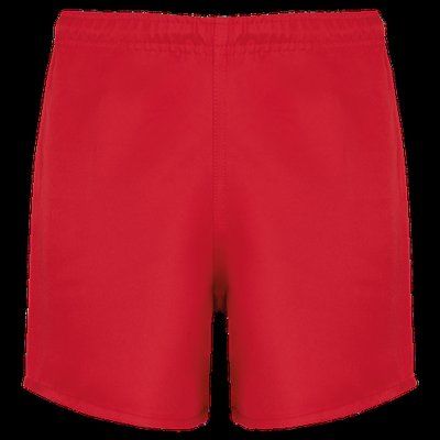 Shorts de rugby niño con cintura elástica Sporty Red 4/6 ans