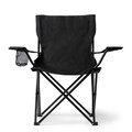 Silla plegable con soporte para bebida Negro