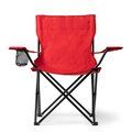 Silla plegable con soporte para bebida Rojo
