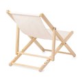 Silla Tumbona Plegable de Madera y Canvas