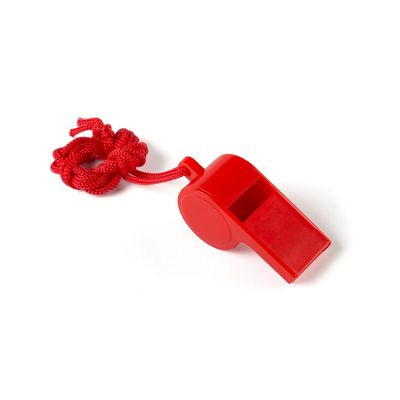 Silbato con cordón para colgar al cuello Roj