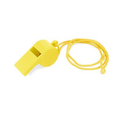 Silbato con cinta para el cuello Amarillo TALLA ÚNICA ADULTO