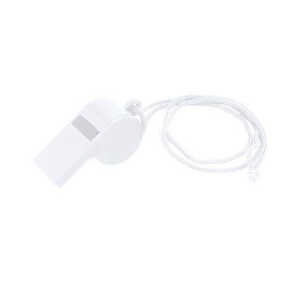 Silbato con cinta para el cuello Blanco