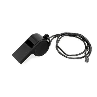 Silbato con cinta para el cuello Negro TALLA ÚNICA ADULTO