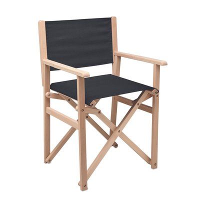 Silla Plegable de Director en Madera Negro