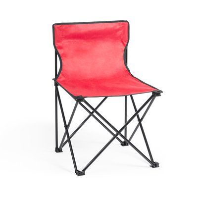 Silla plegable en aluminio y poliéster con funda Roj