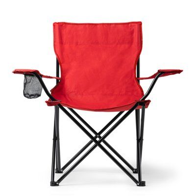 Silla plegable con soporte para bebida Rojo