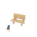 Soporte móvil mini banco bambú
