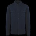 Sobrecamisa felpa perchada hombre Washed Navy Blue 3XL
