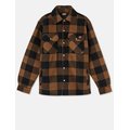 Sobrecamisa polar a cuadros Khaki / Black S