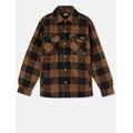 Sobrecamisa polar a cuadros Khaki / Black XXL