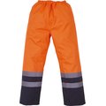 Sobrepantalón impermeable de alta visibilidad Hi Vis Orange / Navy S