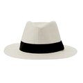 Sombrero ajustable de paja blanca con cinta exterior Bla
