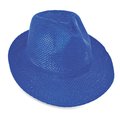 Sombrero Ala Ancha de Poliéster Azul Royal