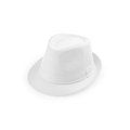 Sombrero de algodón y poliester de color vivo Blanco