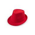 Sombrero de algodón y poliester de color vivo Roj