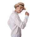 Sombrero de paja con ala grande