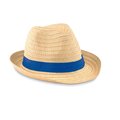 Sombrero Paja con Cinta Poliéster Azul Royal