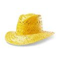 Sombrero de paja en colores con opción de estampado en cinta Amarillo