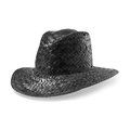 Sombrero de paja en colores con opción de estampado en cinta Negro