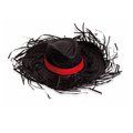 Sombrero de paja con flecos Negro