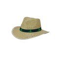 Sombrero de paja verde con cinta interior