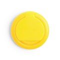 Soporte adhesivo para smartphone con anilla y moneda para carro Amarillo