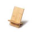 Soporte de bambú y carga de móvil