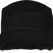 Sombrero Bob Algodón Borde Deshilachado Black