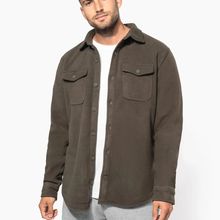 Sobrecamisa polar Dark Khaki / Storm Grey S