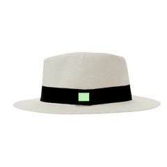 Sombrero ajustable de paja blanca con cinta exterior | Area 1 | 23 x 30