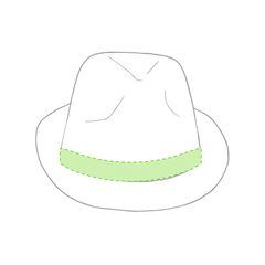 Sombrero en diferentes colores de poliéster | En la cinta | 450 x 17