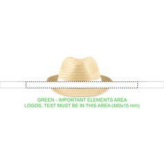 Sombrero Paja con Cinta Poliéster | BAND SUBLIMATION | 430 x 25