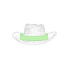 Sombrero de paja envejecido | En la cinta | 450 x 17