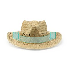 Sombrero de paja natural con banda interior | ZONA3 | 450 x 15
