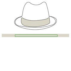 Sombrero de Paja de Papel Ala Corta T.59 | Cinta cotton