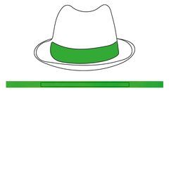 Sombrero de Paja de Papel Ala Corta T.59 | Cinta poliester verd