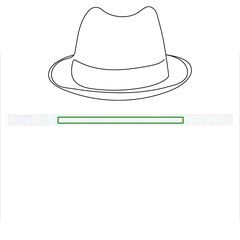 Sombrero de Paja Unisex Ala Corta | Cinta nw blanca | 420 x 20