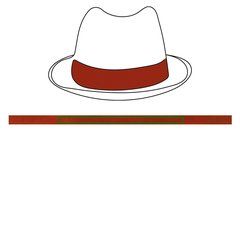 Sombrero de Paja Unisex Ala Corta | Cinta nw marron | 420 x 20