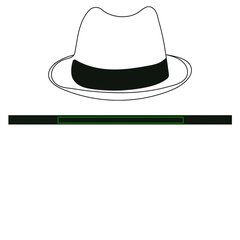 Sombrero de Paja Unisex Ala Corta | Cinta nw negra | 420 x 20