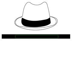 Sombrero de Paja Unisex Ala Corta | Cinta Top | 400 x 30