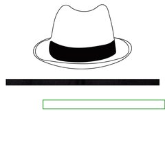 Sombrero de papel de ala ancha | Cinta Top | 400 x 30