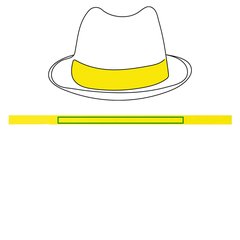 Sombrero Poliéster Talla Única 59 | Cinta nw amarilla | 420 x 20
