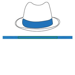 Sombrero Poliéster Talla Única 59 | Cinta nw azul royal | 420 x 20