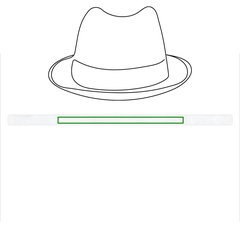 Sombrero Poliéster Talla Única 59 | Cinta nw blanca | 420 x 20