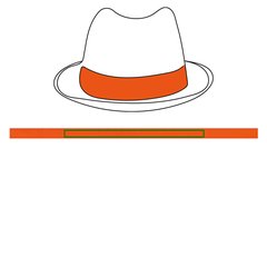 Sombrero Poliéster Talla Única 59 | Cinta nw naranja flu | 420 x 20