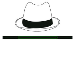 Sombrero Poliéster Talla Única 59 | Cinta nw negra | 420 x 20